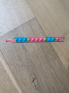 Rainbow Pop-It Sensory Fidget Bracelet - Pink